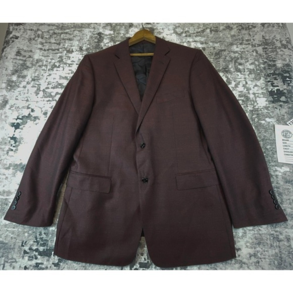 Versace Collection Men's Red Black Two Tone US 46 EU 56 Silk Wool Blend Blazer
